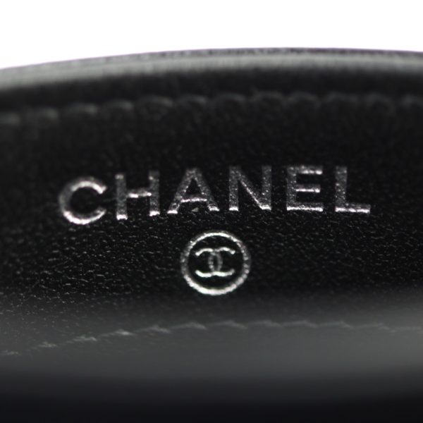 2417033008102 7 Chanel Card Case Lambskin Black Silver Hardware