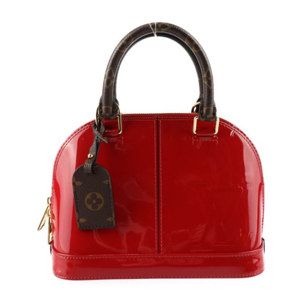 2417033008110 2 Louis Vuitton Alma BB Handbag Patent Red Brown