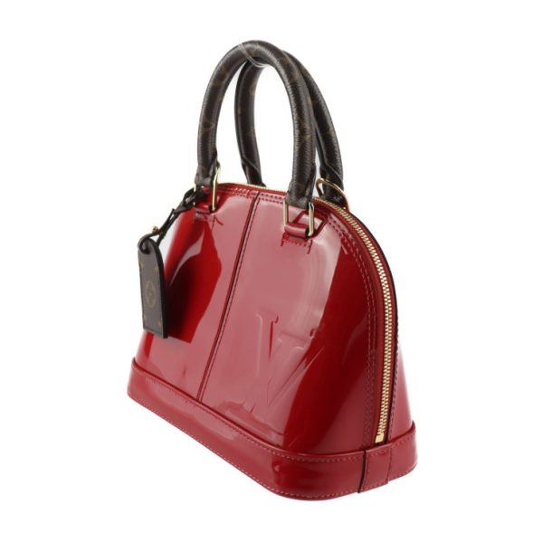 2417033008110 3 Louis Vuitton Alma BB Handbag Patent Red Brown