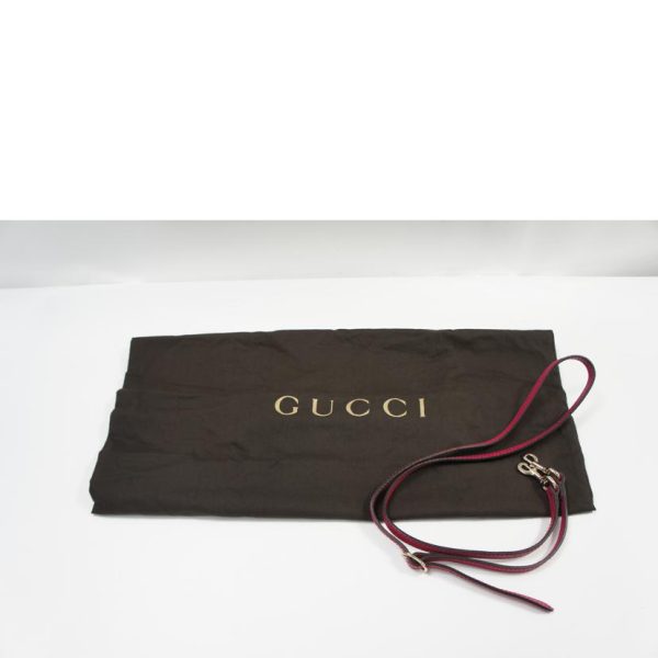 24210 9 Gucci Swing Mini Leather 2Way Shoulder Bag Black