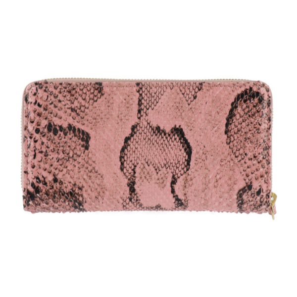 2421033007142 3 Gucci Zip Around Wallet GG Marmont Python Pink