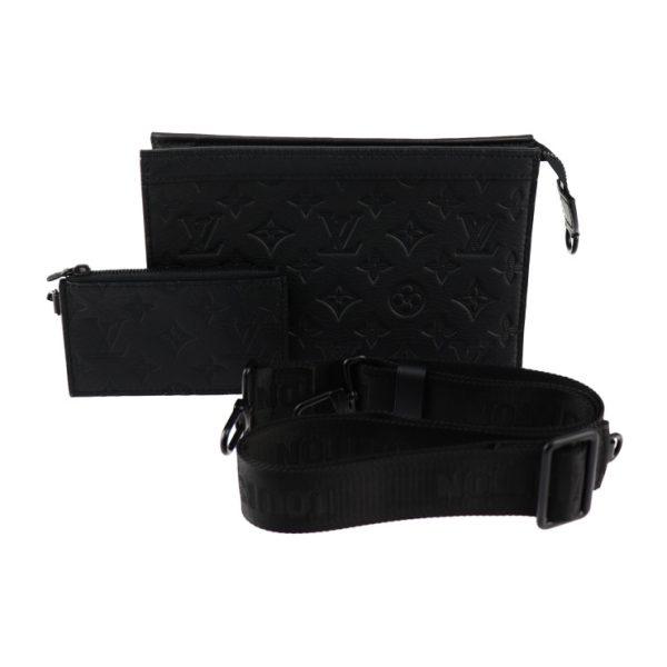 2424013007117 1 Louis Vuitton Gaston Wallet Shoulder Bag Black