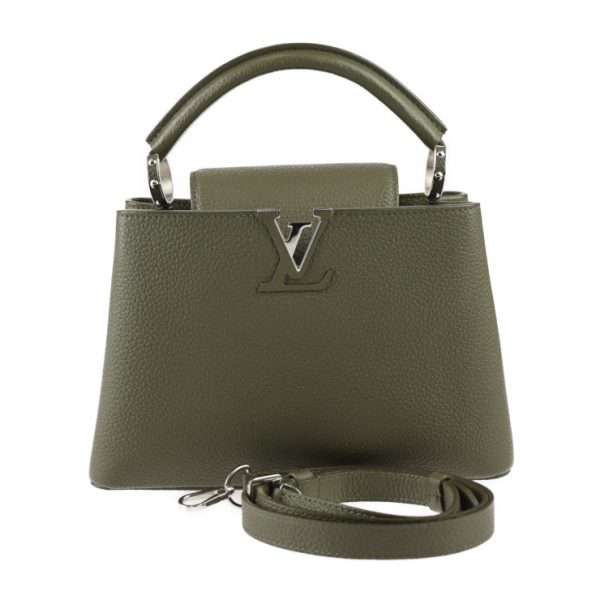 2424013010104 1 Louis Vuitton Capucines BB Handbag Khaki Green