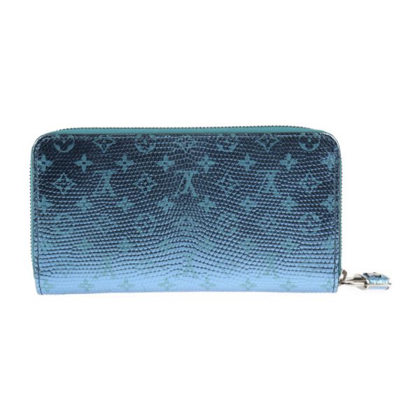 2424013010112 3 Louis Vuitton Zippy Wallet Lizard Metallized Blue