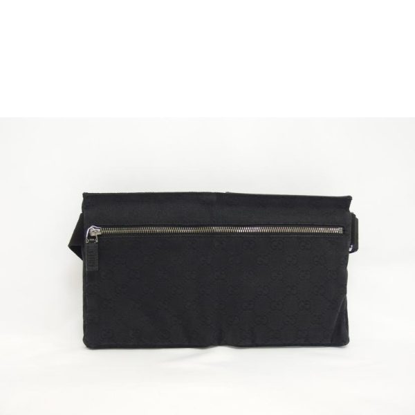 24241 2 Gucci GG Canvas Waist Bag Black