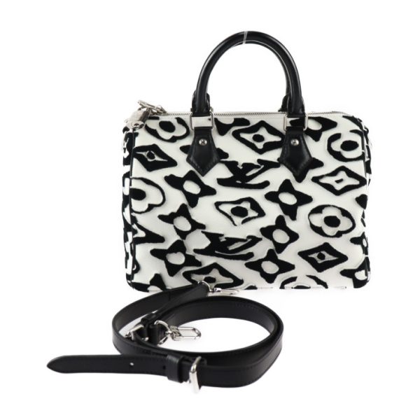 2425033007157 1 Louis Vuitton Handbag Bandouliere 25 White Black