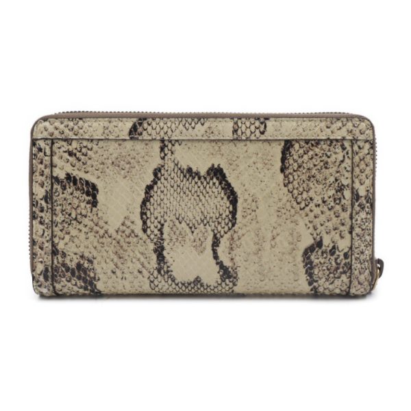 2425043010107 3 Gucci Zip Around Bamboo Wallet Python Beige Cream