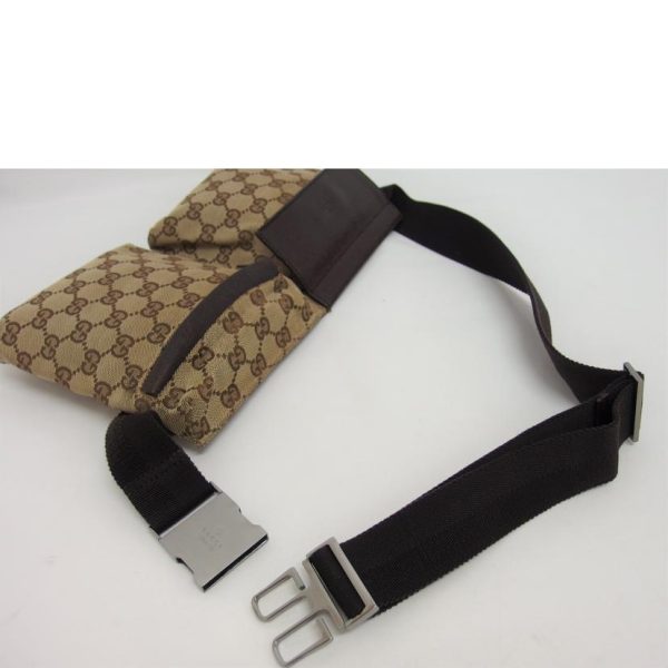 24258 4 Gucci GG Canvas Waist Bag Beige