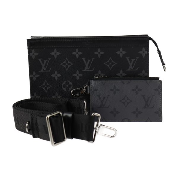 2430053007152 1 Louis Vuitton Wearable Wallet Shoulder Black Gray