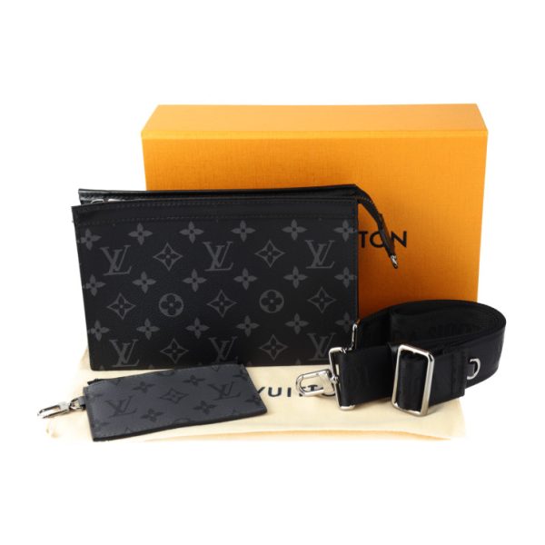 2430053007152 10 Louis Vuitton Wearable Wallet Shoulder Black Gray