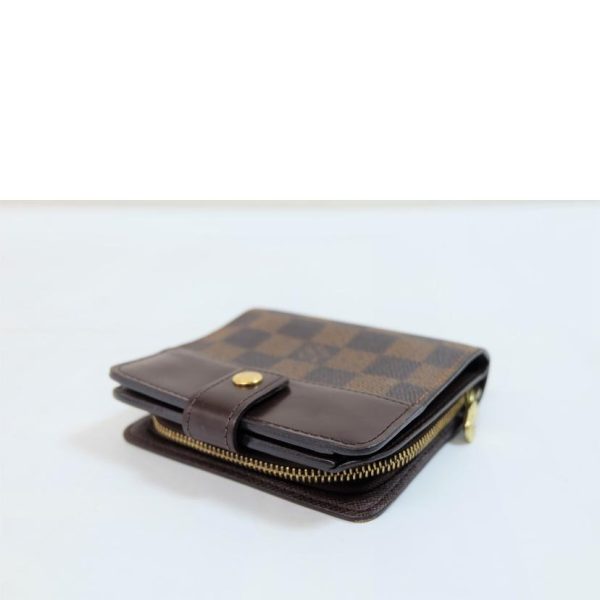 24439 3 Louis Vuitton Compact Zip Damier Ebene Wallet