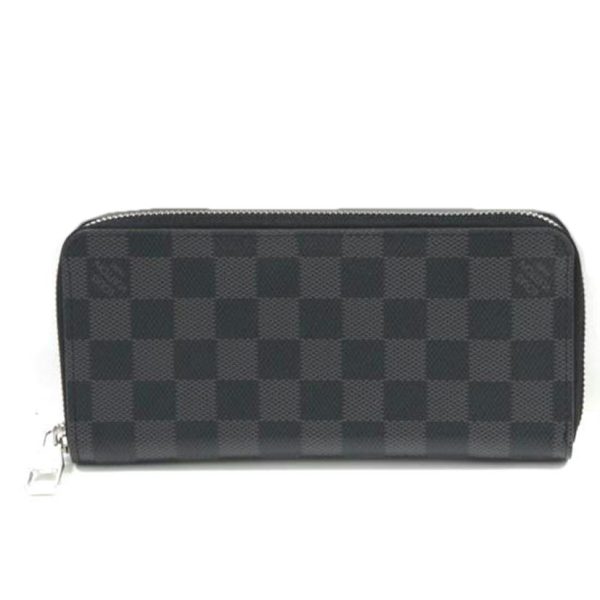 24449 1 Louis Vuitton Zippy Wallet Vertical Bag Damier Graphite