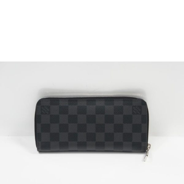 24449 2 Louis Vuitton Zippy Wallet Vertical Bag Damier Graphite