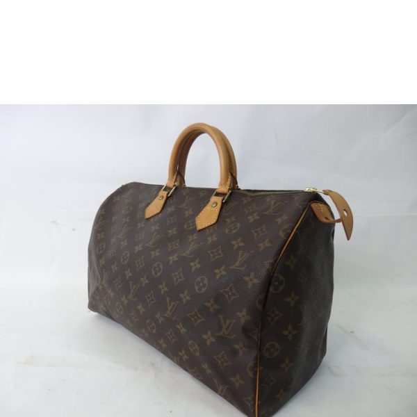 24556 3 Louis Vuitton Speedy Monogram Handbag Brown