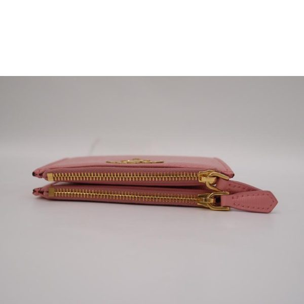 24620 4 PRADA Prada Saffiano Leather Bi Fold Wallet Bag Pink