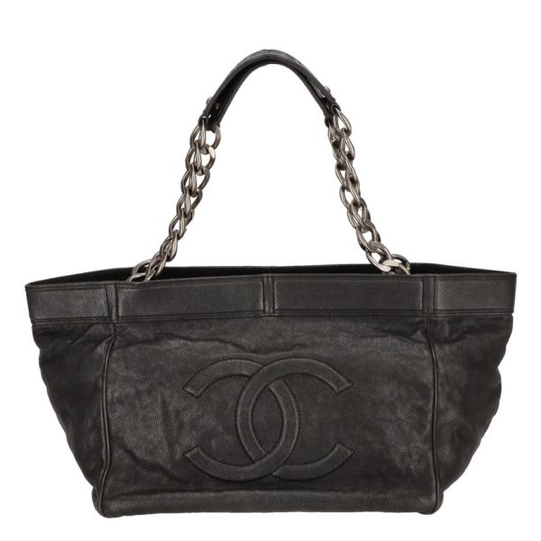 24654 1 Chanel Caviar Skin Coco Mark Chain Tote Bag