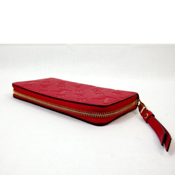 24753 3 Louis Vuitton Zippy Wallet Bag Empreinte Scarlet