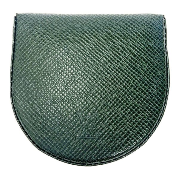 247581 1 LOUIS VUITTON Taiga Portomone Cuvette Coin Case Green