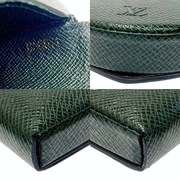 247581 7 LOUIS VUITTON Taiga Portomone Cuvette Coin Case Green