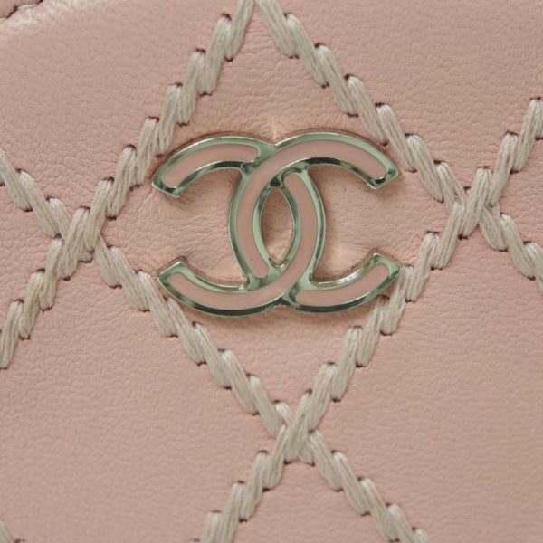 24759 3 Chanel Matelasse Chain Shoulder Pink