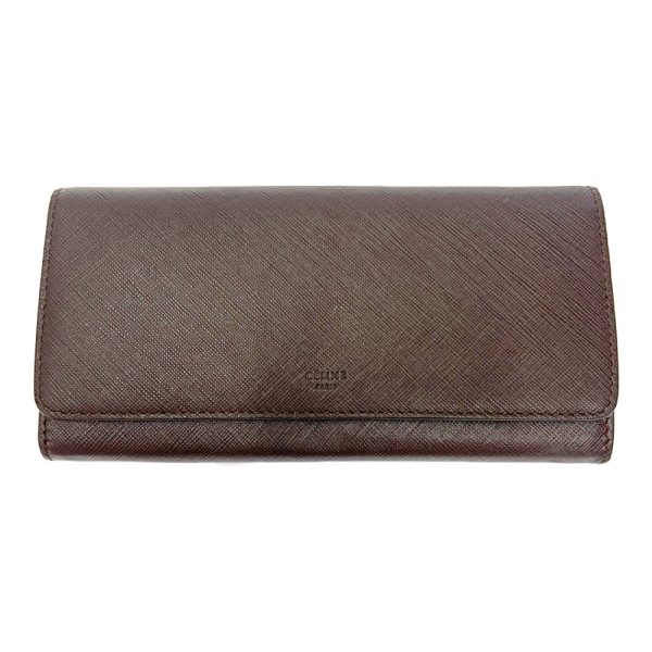 247628 1 Celine Leather Long Wallet Brown