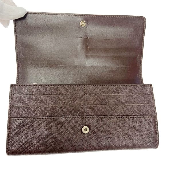 247628 5 Celine Leather Long Wallet Brown