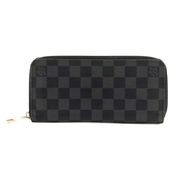 24841 1 Louis Vuitton Zippy Wallet Vertical Damier Graphite Wallet Black