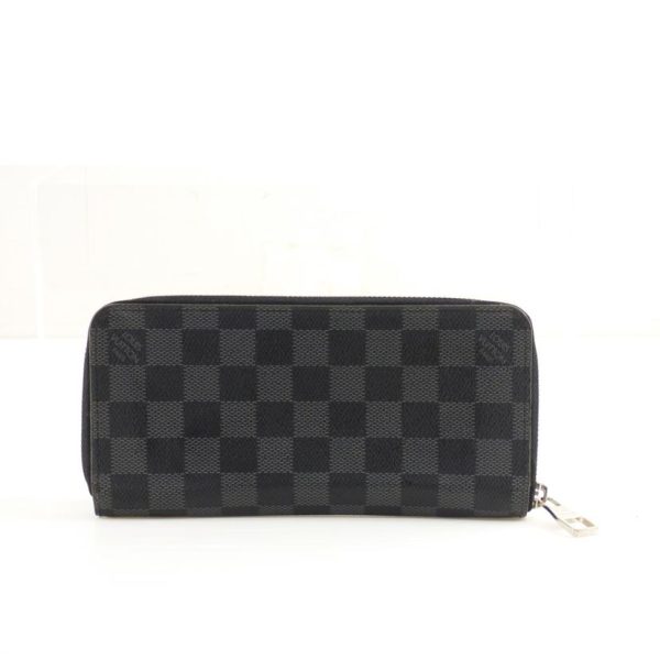 24841 2 Louis Vuitton Zippy Wallet Vertical Damier Graphite Wallet Black