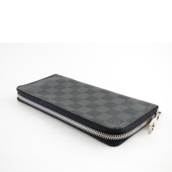 24841 3 Louis Vuitton Zippy Wallet Vertical Damier Graphite Wallet Black