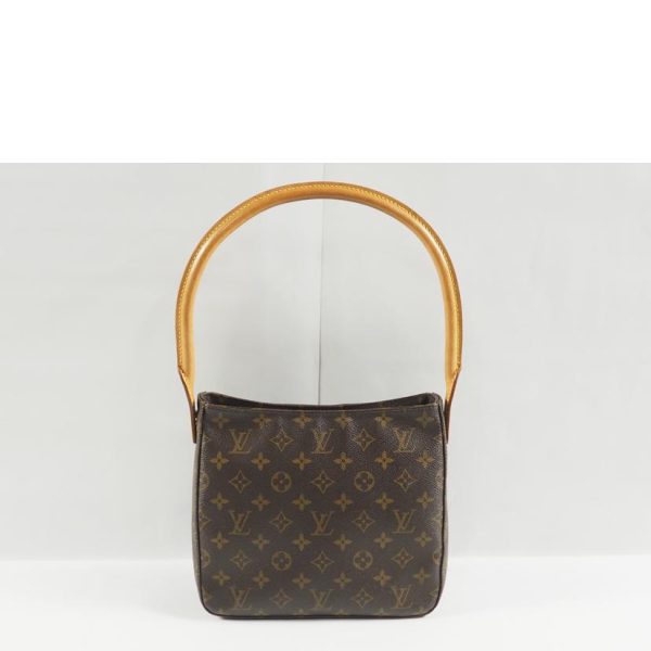 25018 2 Louis Vuitton Looping MM Shoulder Bag Monogram Brown