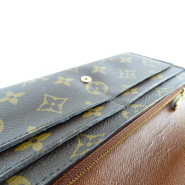 25084 8 Louis Vuitton Portefeuil Sala Monogram Wallet Brown