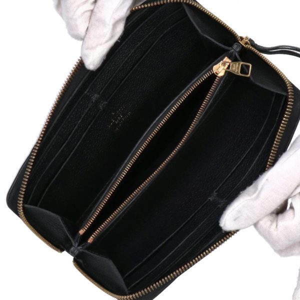 25170 5 Louis Vuitton Clemence Empreinte Wallet Noir