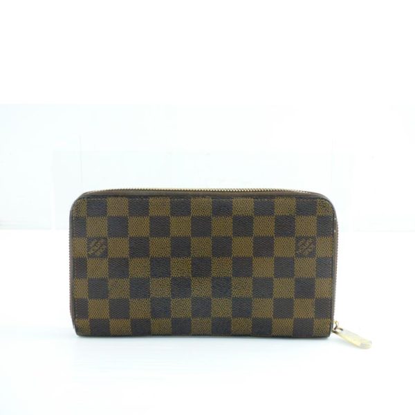 25268 2 Louis Vuitton Zippy Organizer Damier Wallet Brown