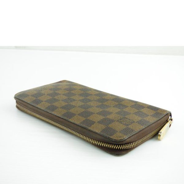 25268 3 Louis Vuitton Zippy Organizer Damier Wallet Brown