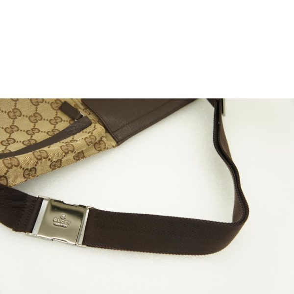 25268 4 Gucci GG Canvas Waist Pouch Body Bag