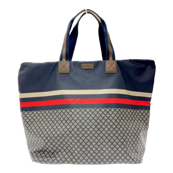 254391 1 Gucci Nylon Tote Bag Navy