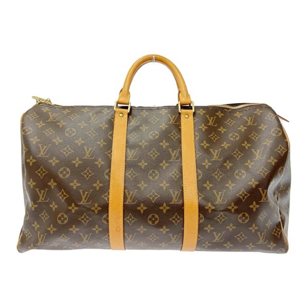 254483 4 LOUIS VUITTON Monogram PVC Keepall Boston Bag Brown