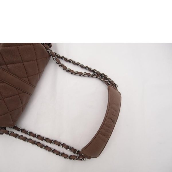 25449 4 Chanel Caviar Skin 255 Chain Shoulder Bag Brown