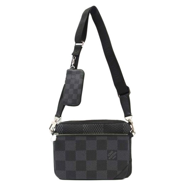 25507 1 Louis Vuitton Trio Messenger Graphite Body Bag