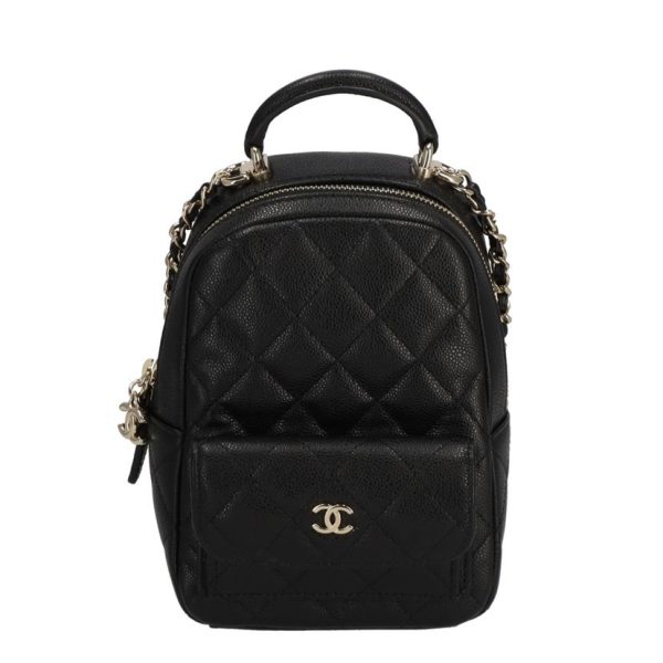 25514 1 Chanel Caviar 3WAY Mini Backpack Bag Black