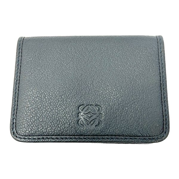 255155 2 Loewe Leather Anagram Coin Case Gray