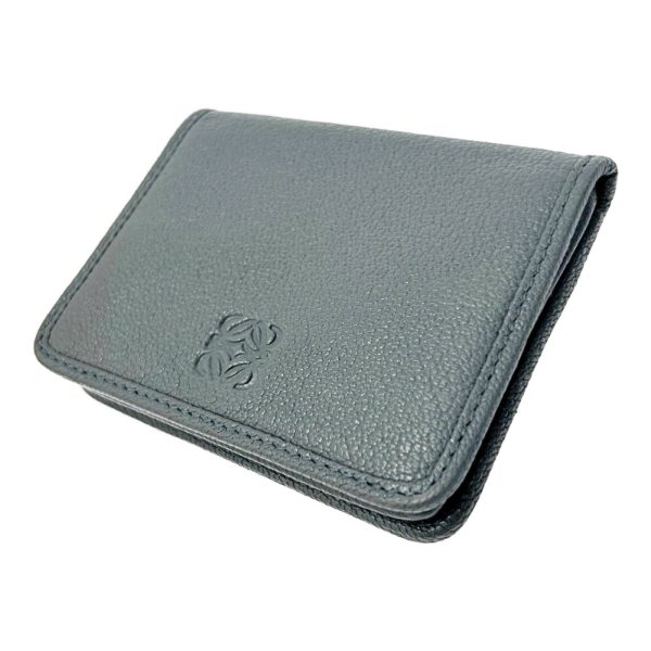 255155 3 Loewe Leather Anagram Coin Case Gray