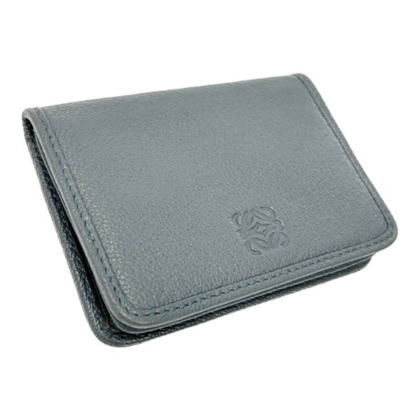 255155 4 Loewe Leather Anagram Coin Case Gray