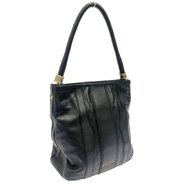 255356 3 Bvlgari Leather B Zero One Shoulder Bag Black