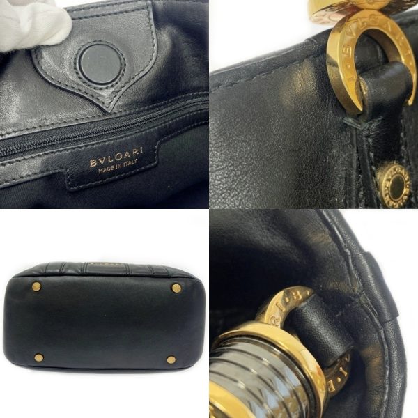 255356 8 Bvlgari Leather B Zero One Shoulder Bag Black