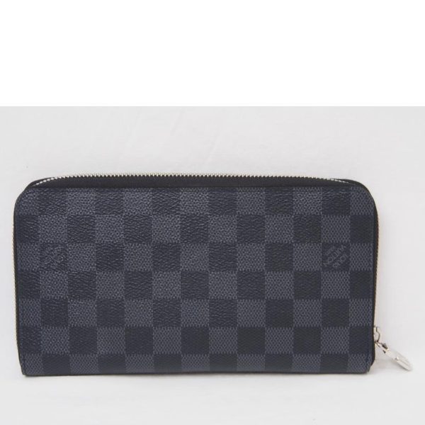 25565 2 Louis Vuitton Zippy Organizer NM Wallet Damier Graphite