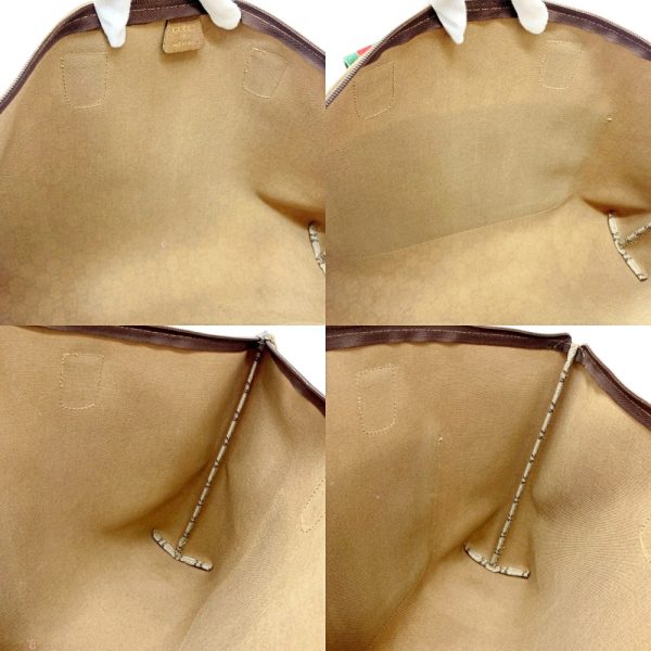 256317 9 Gucci Plus PVC Old Sherry Line Tote Bag Beige