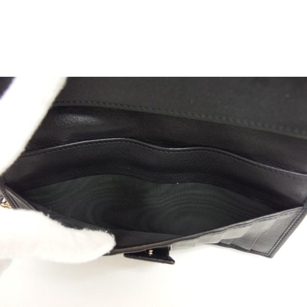 25705 6 Gucci Guccisima Leather Round Zipper Bi Fold Long Wallet Black