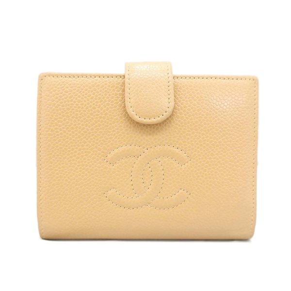 25725 1 Chanel Bi fold Wallet Beige