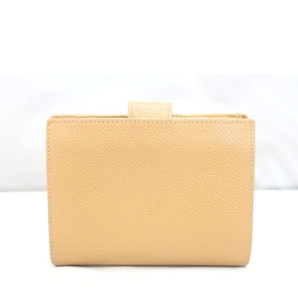 25725 2 Chanel Bi fold Wallet Beige